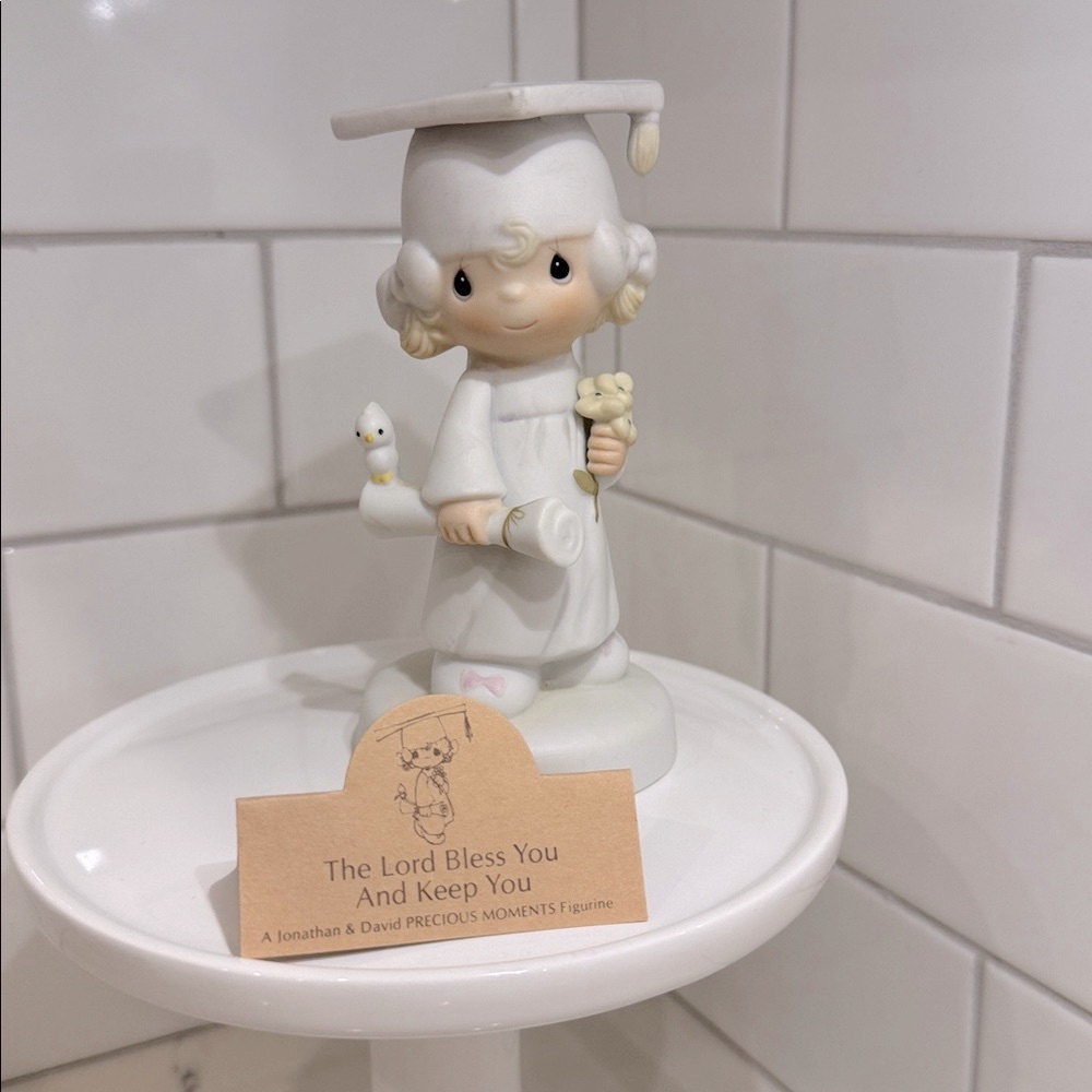 Precious Moments Figurine | Vintage 1981 | Graduation- Girl with diploma